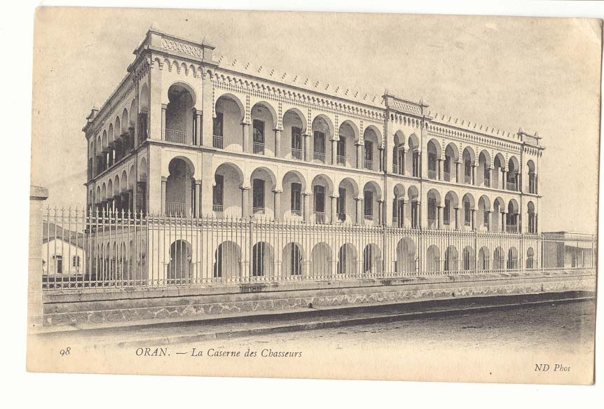 Algerie Oran CPA La caserne des chasseurs