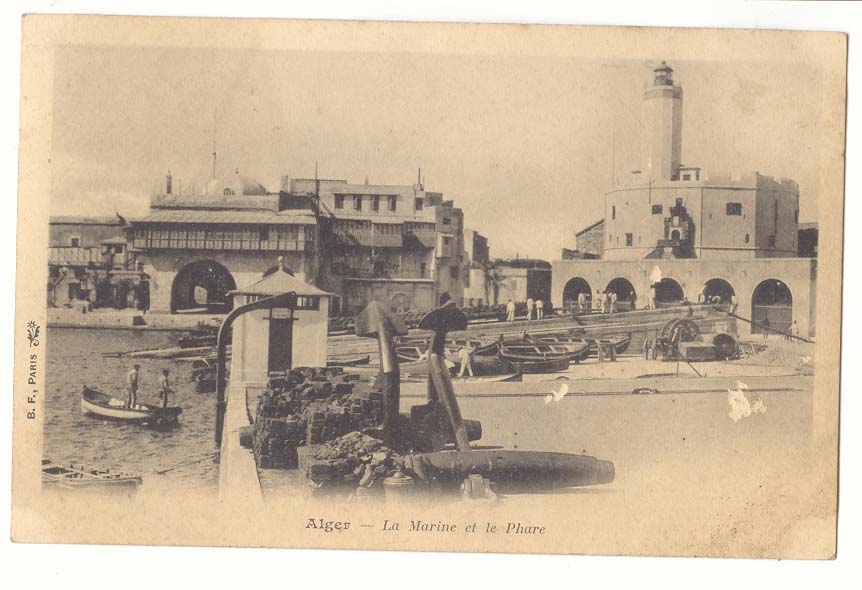 Algerie Alger CPA La marine et le phare (lighthouse)
