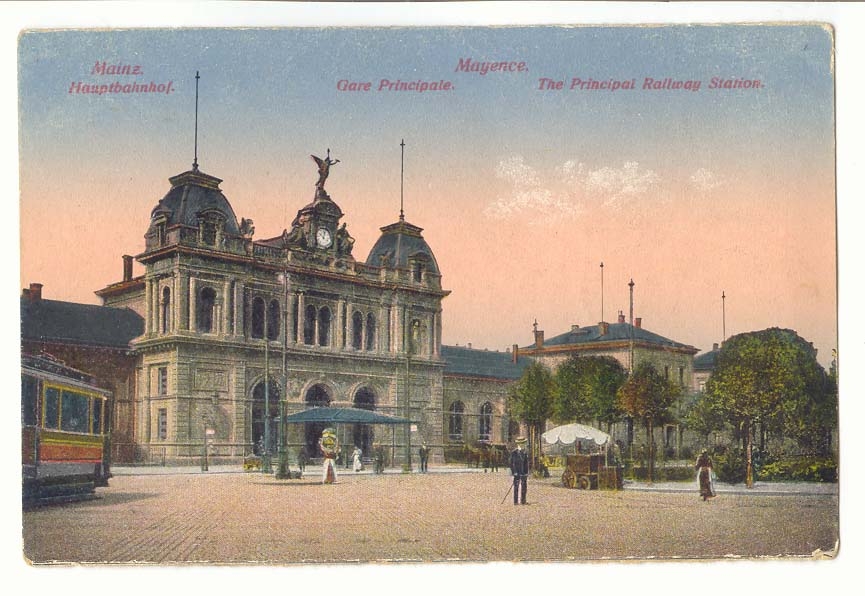 Allemagne Mainz CPA Mayence Gare principale 