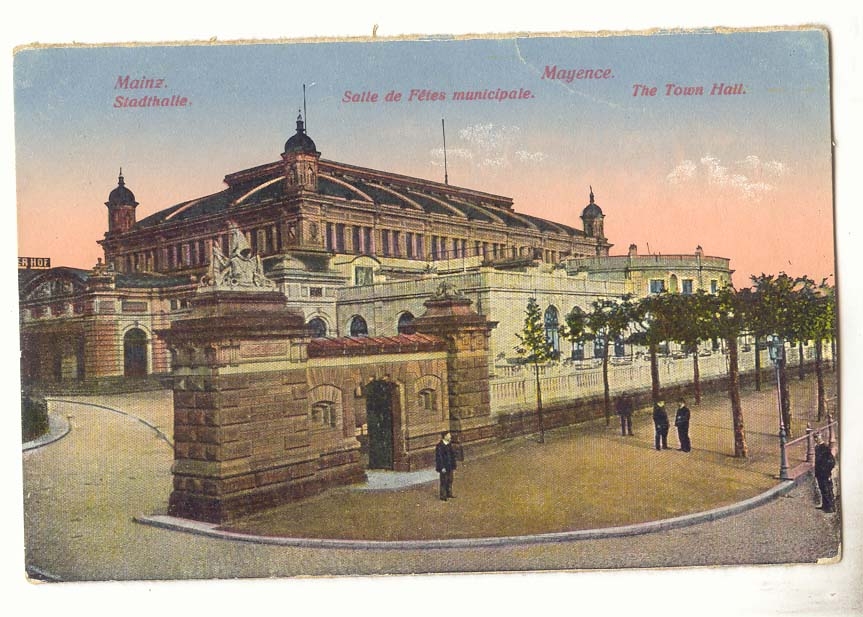 Allemagne Mainz CPA Mayence Salle de fetes municipale