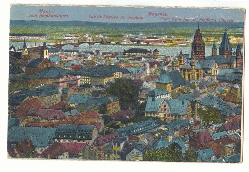 Allemagne Mainz Mayence CPA Vue de l'eglise St Stephan