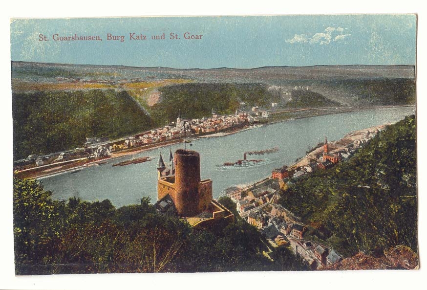 Allemagne St goarshausen Burg Katz und St Goar CPA