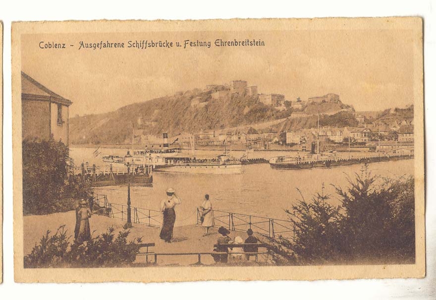 Allemagne Coblenz CPA Ausgefahrene u FEstung Ehrenbreitstein (bateau ship)