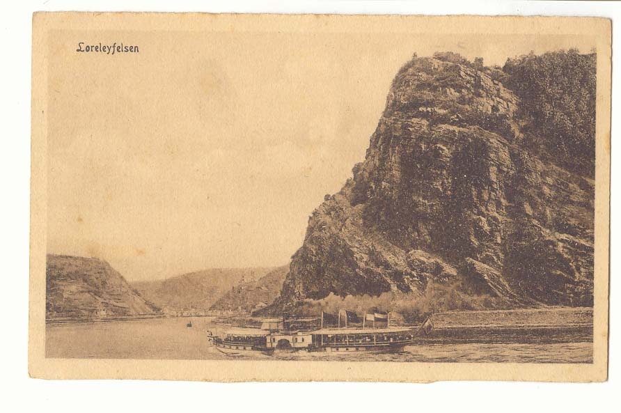 Allemagne Loreleyfelsen CPA (bateau ship)