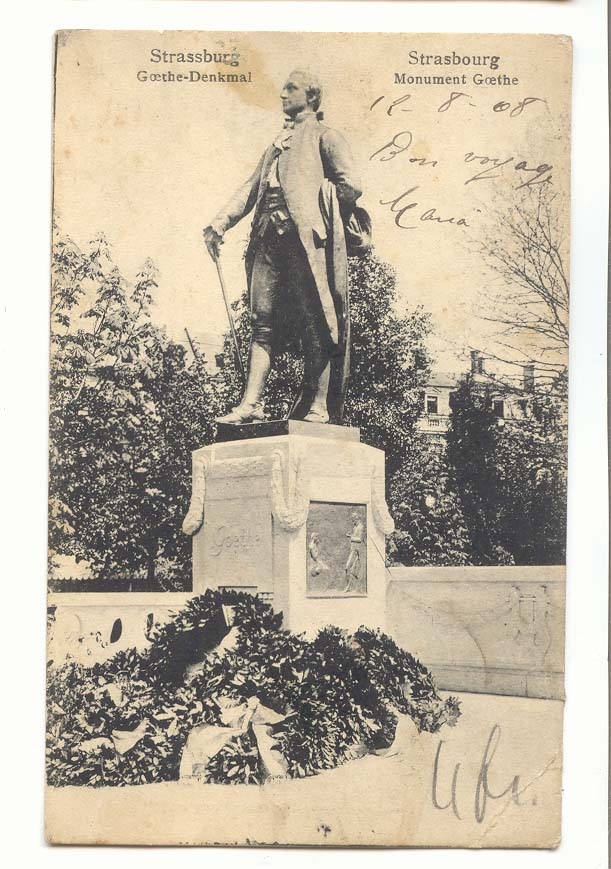 Strasbourg CPA Monument Goethe