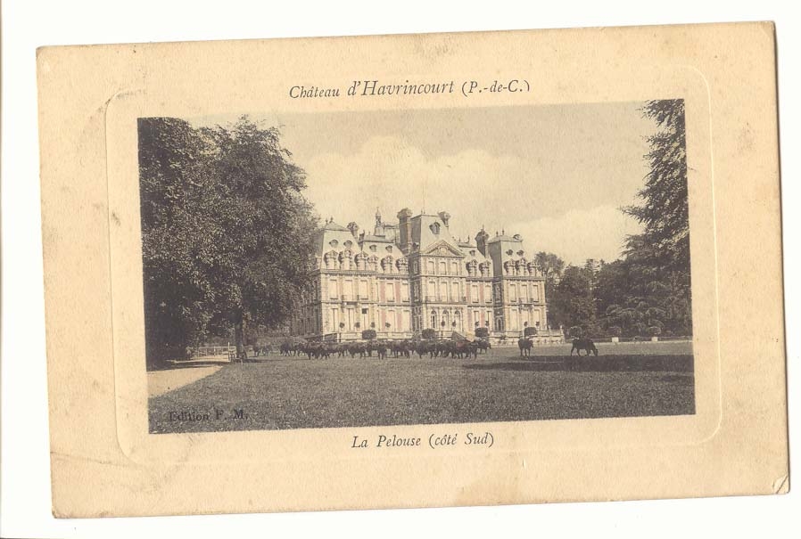 Chateau d'Havrincourt CPA La pelouse (cote sud)