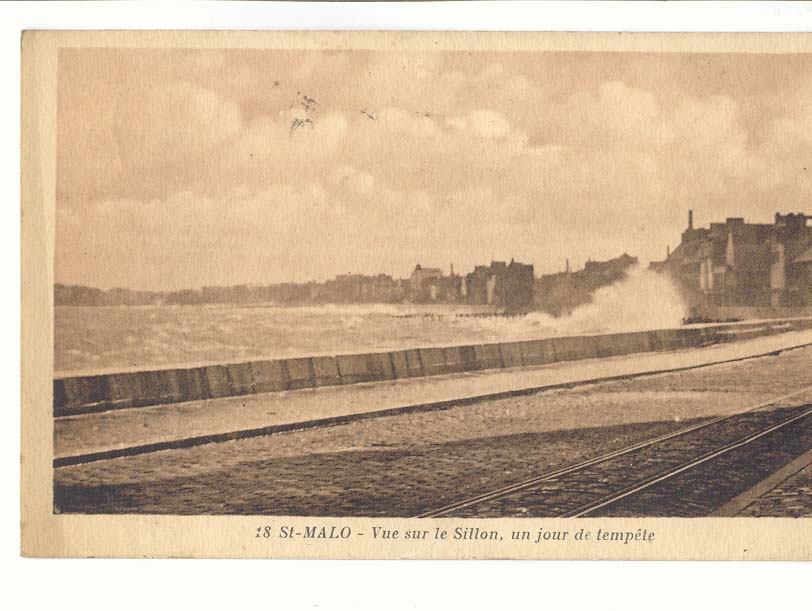 St Malo CPA Vue sur le Sillon un jour de tempete