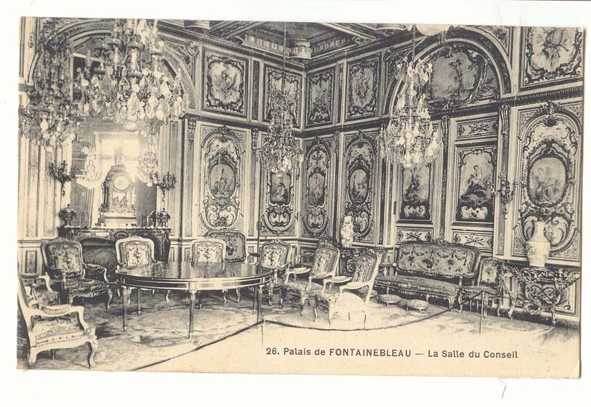 Palais de Fontainebleau CPA La salle du conseil