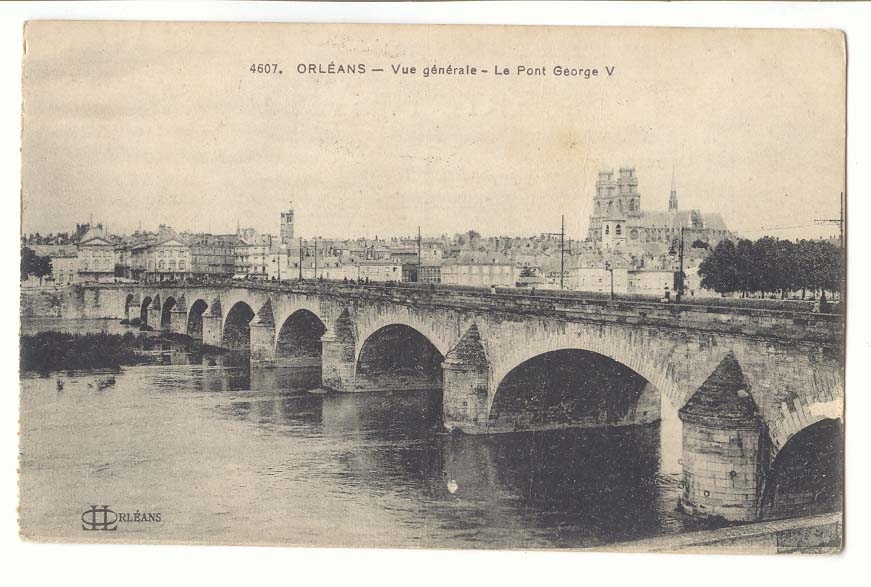 Orleans CPA vue generale Le pont George V