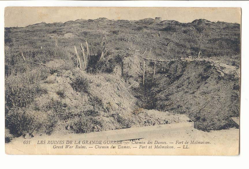 Les ruines de la grande guerre CPA chemin des dames Fort de Malmaison 