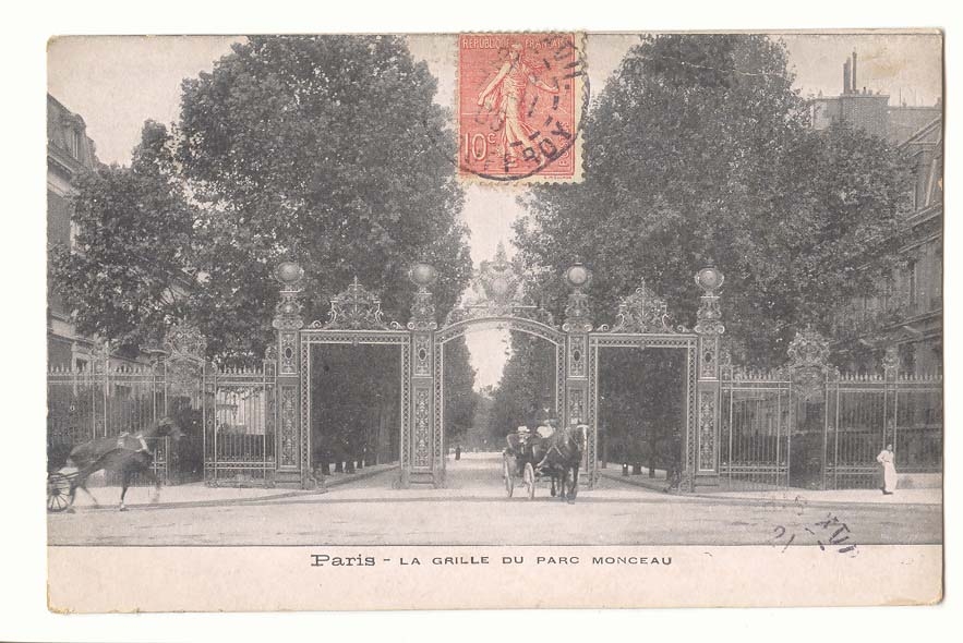 Paris (8eme) CPA La grille du PArc Monceau