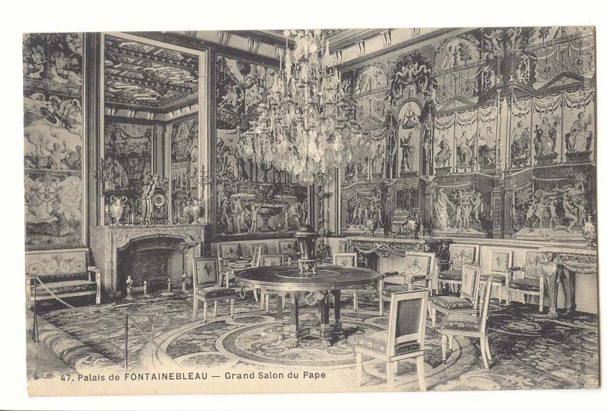 Palais de Fontainebleau CPA Grand salon du Pape