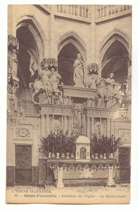 Saint Florentin CPA Interieur de l'eglise Le maitre autel