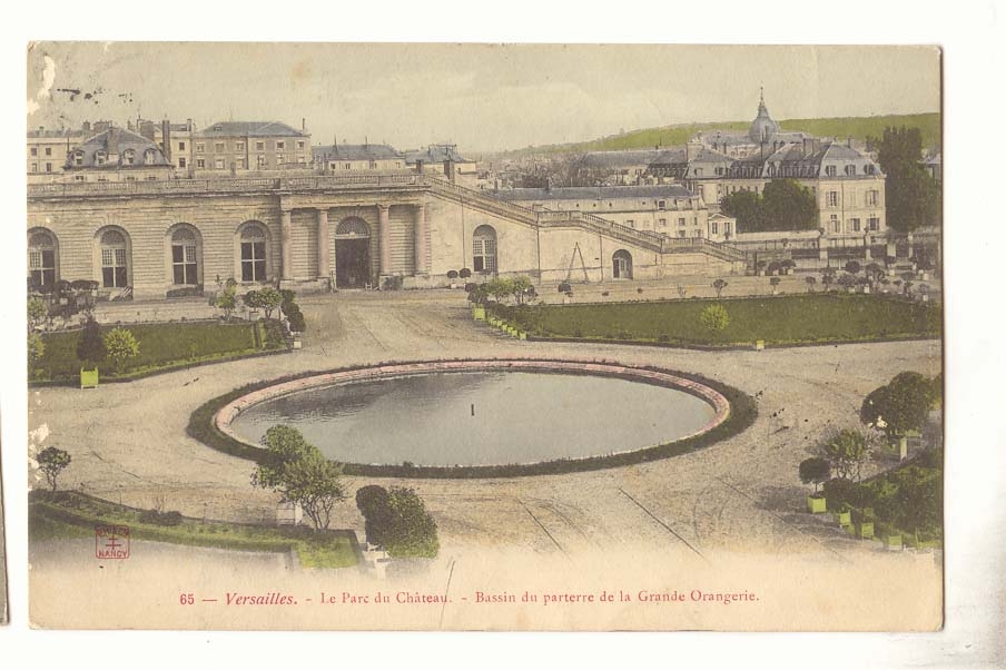 Versailles CPA Le parc du chateau Bassin du parterre de la Grande Orangerie
