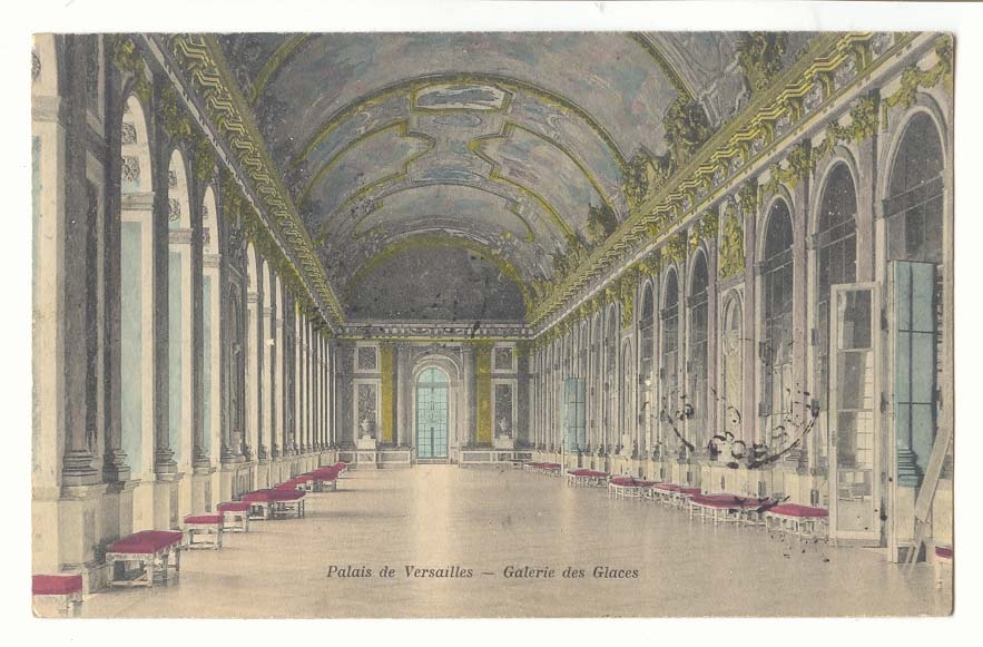 Palais de Versailles CPA Galerie des glaces 