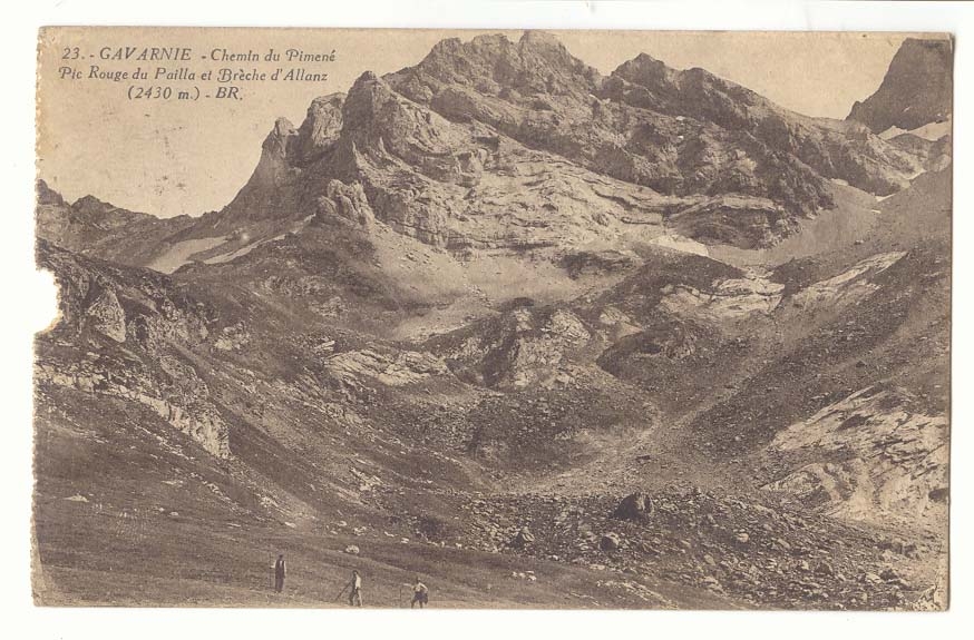 Gavarnie CPA Chemin du imene Pic rouge du Pailla et Breche d'Allanz (2430m)