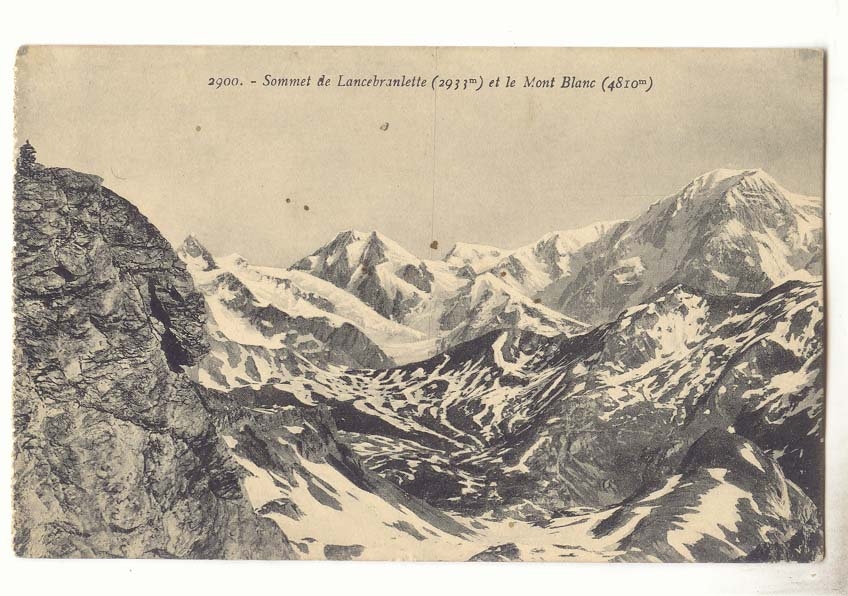 CPA Sommet de Lancebranlette (2933m) et le Mont Blanc (4810m)
