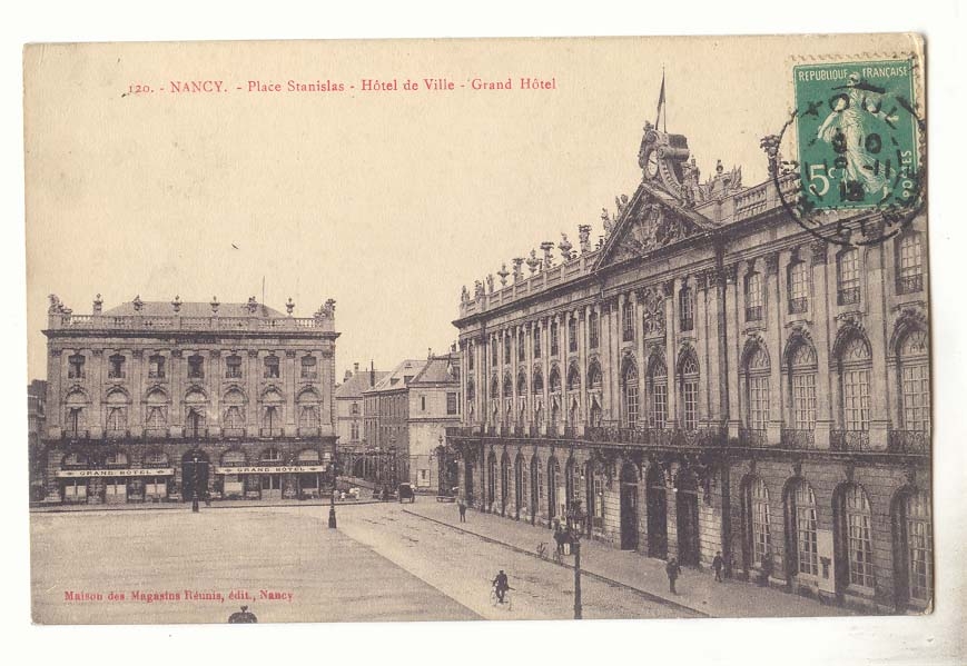 Nancy CPA Place Stanislas hotel de ville Grand hotel 