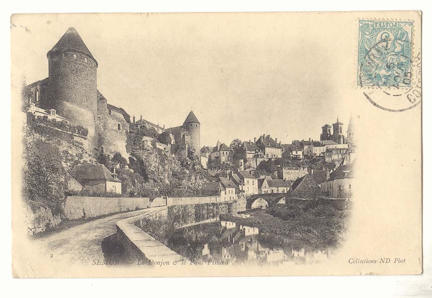 semur CPA Le donjon et le pont Pinard