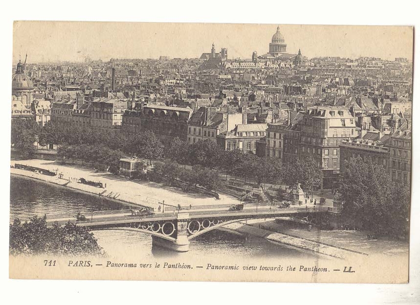 Paris (5eme) CPA Panorama vers le Pantheon 