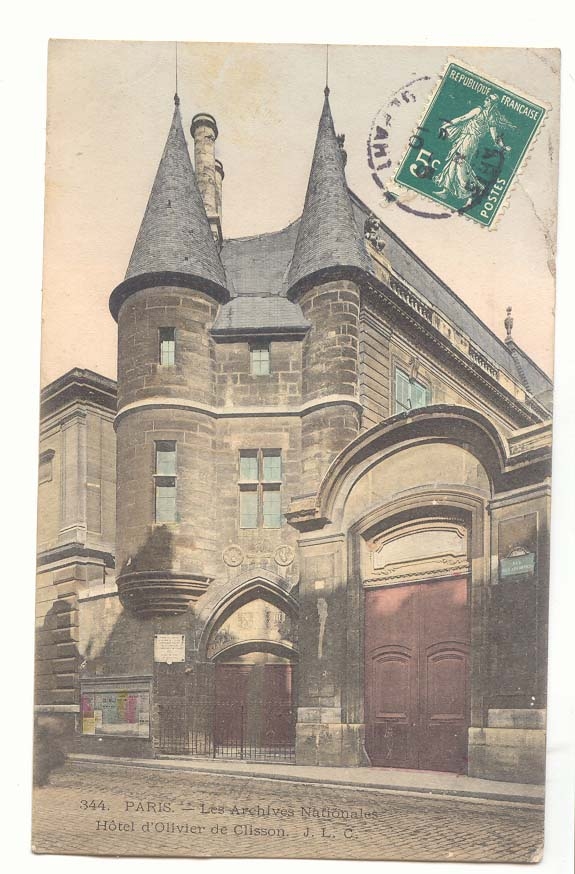 Paris (3eme) CPA Les archives nationales Hotel d'olivier de Clisson