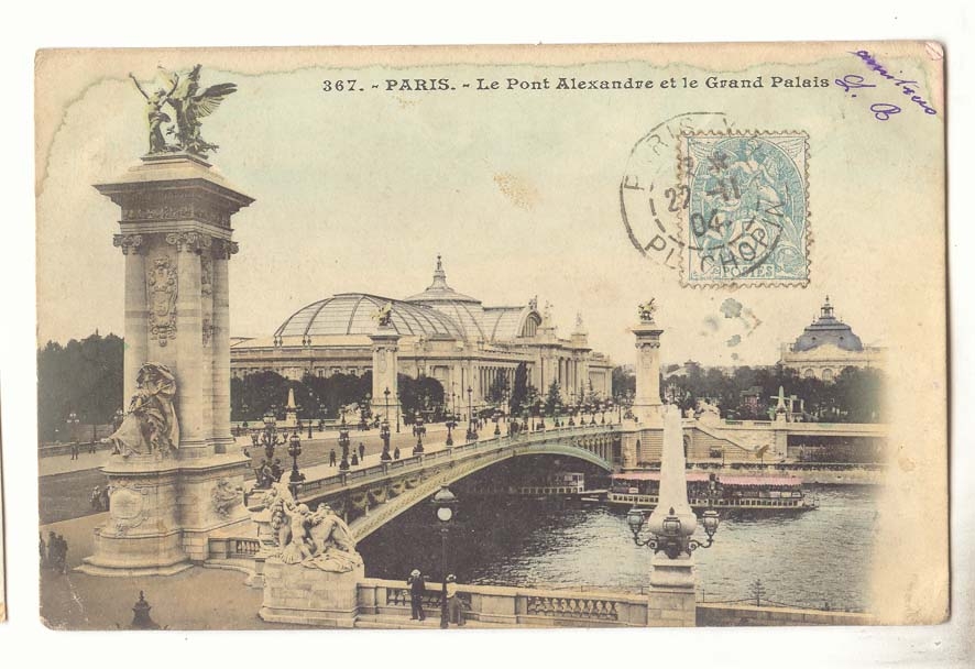 Paris (8eme) CPA Le pont alexandre et le grand Palais