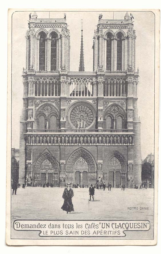 Paris (4eme) CPA Demandez dans tous les cafes Un Clacquesin Le plus sain des aperitifs Notre Dame