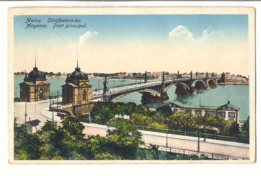 Mainz CPA Pont principal Mayence