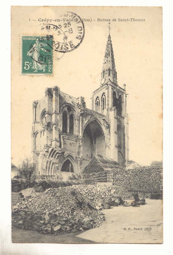 Crepy en Valois CPA Ruines de Saint Thomas