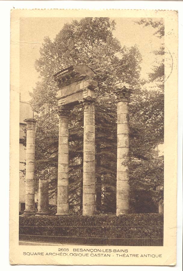 Besancon les Bains CPA Square Archeologique Gastan Theatre Antique