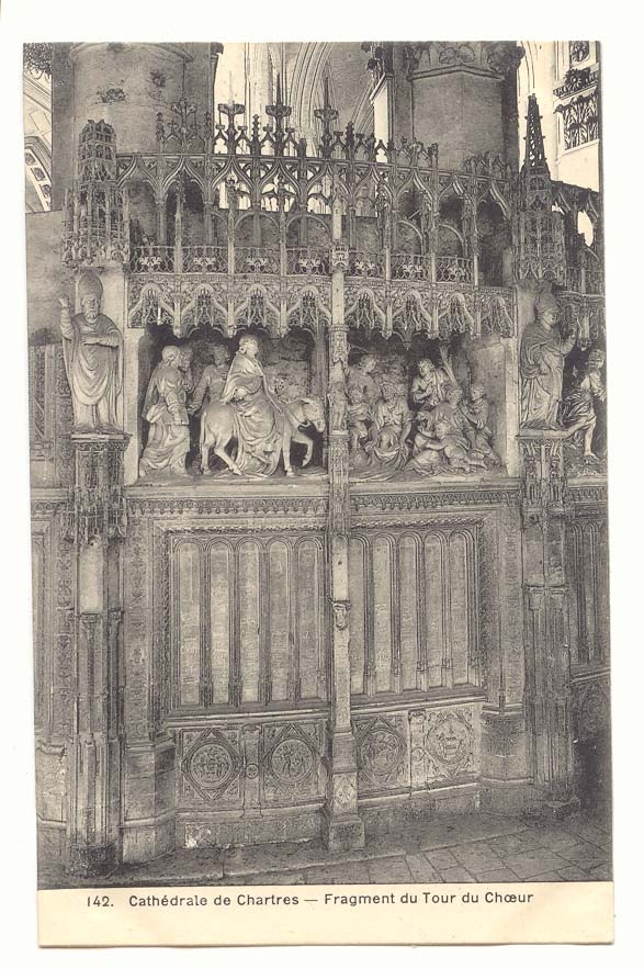 Cathedrale de Chartres CPA Fragment du Tour du choeur