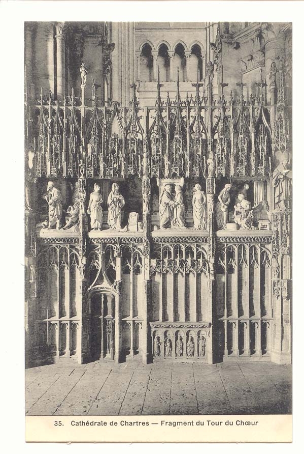 Chartres CPA Cathedrale Fragment du Tour du choeur