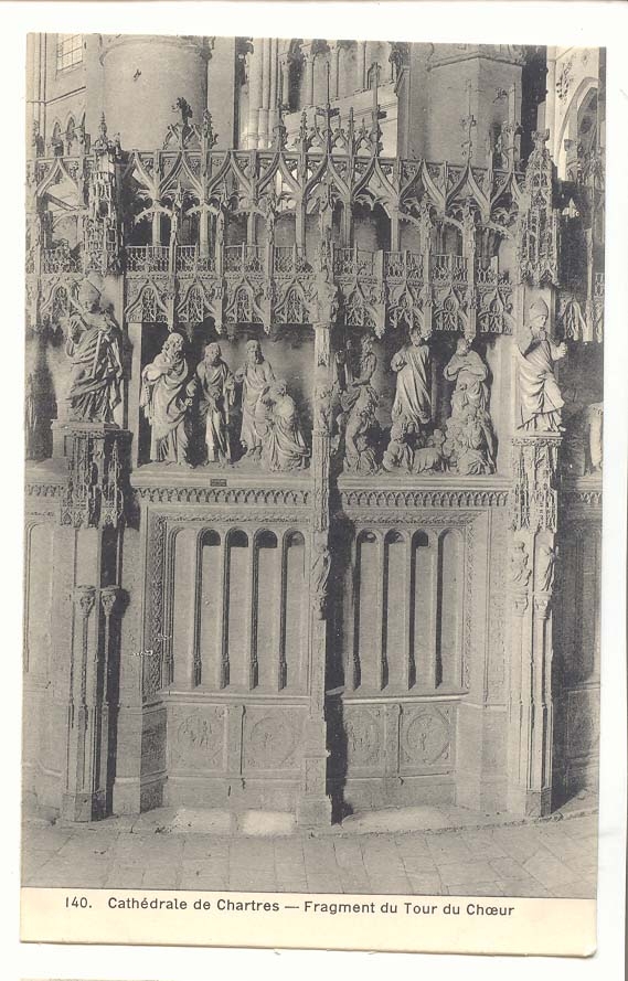 Chartres CPA Cathedrale Fragment du Tour du choeur