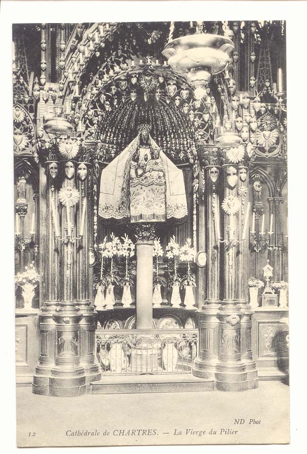 Chartres CPA Cathedrale La Vierge du pilier