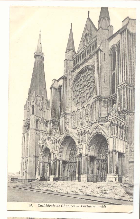 Chartres CPA Cathedrale portail du midi