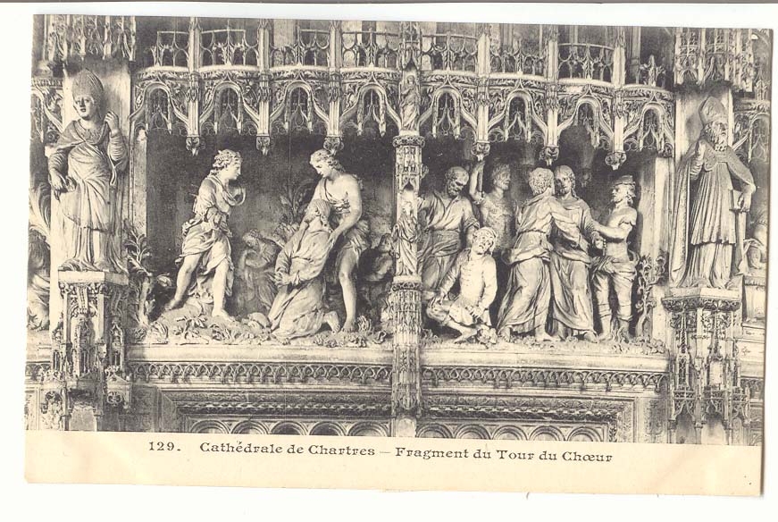 cathedrale de Chartres CPA Fragment du Tour du choeur