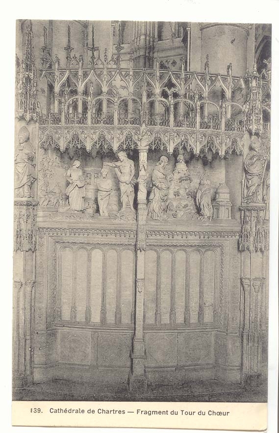 cathedrale de Chartres CPA Fragment du Tour du choeur