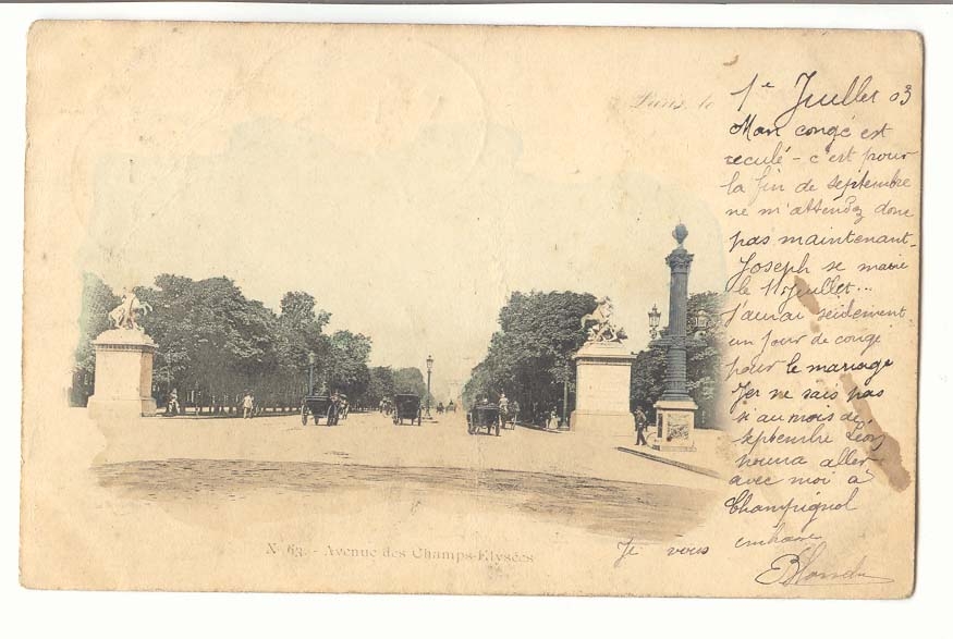 Paris (8eme) CPA Avenue des Champs Elysees
