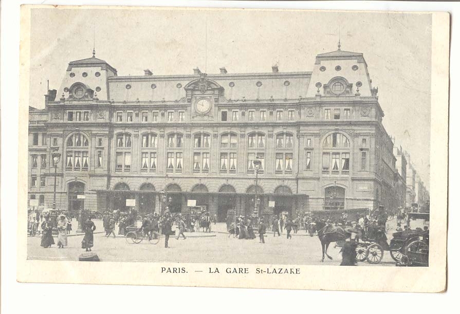 Paris (9eme) CPA La gare Saint Lazare