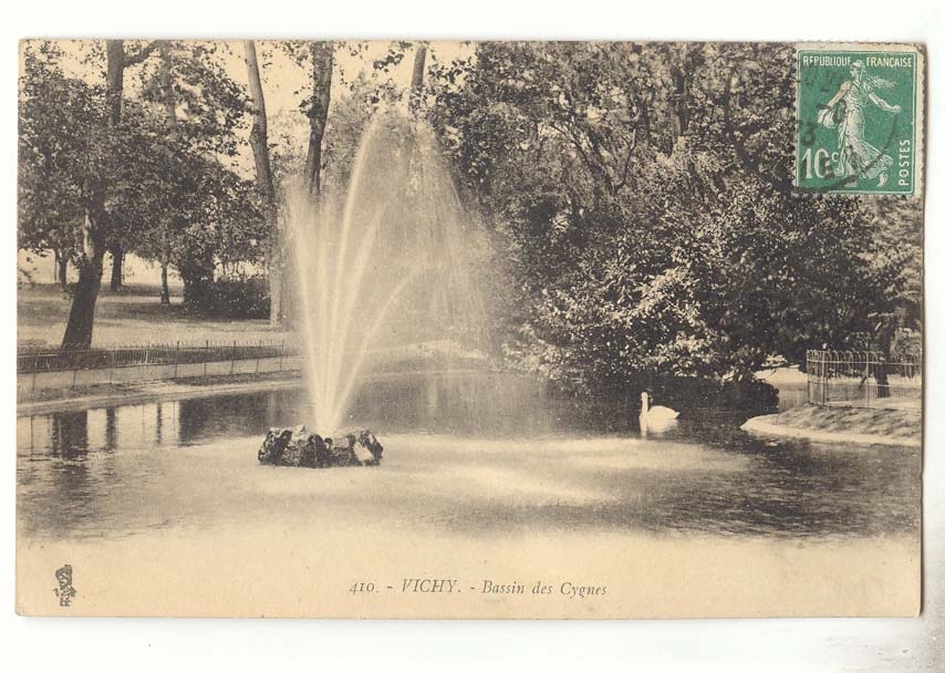 Vichy CPA Le bassin des cygnes