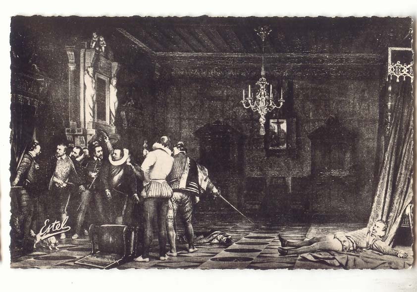 Blois CPM Le chateau L'assassinat du duc de Guise 