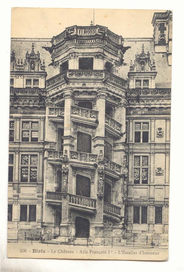 Blois CPA Le chateau Aile Francois 1er L'escalier d'honneur