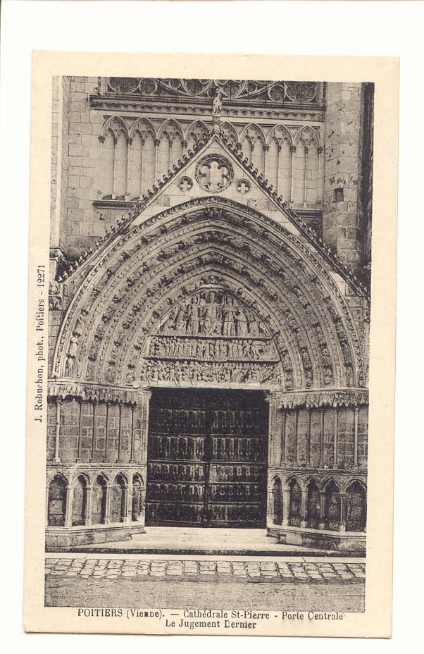 Poitiers CPA Cathedrale St Pierre Porte centrale Le jugement dernier