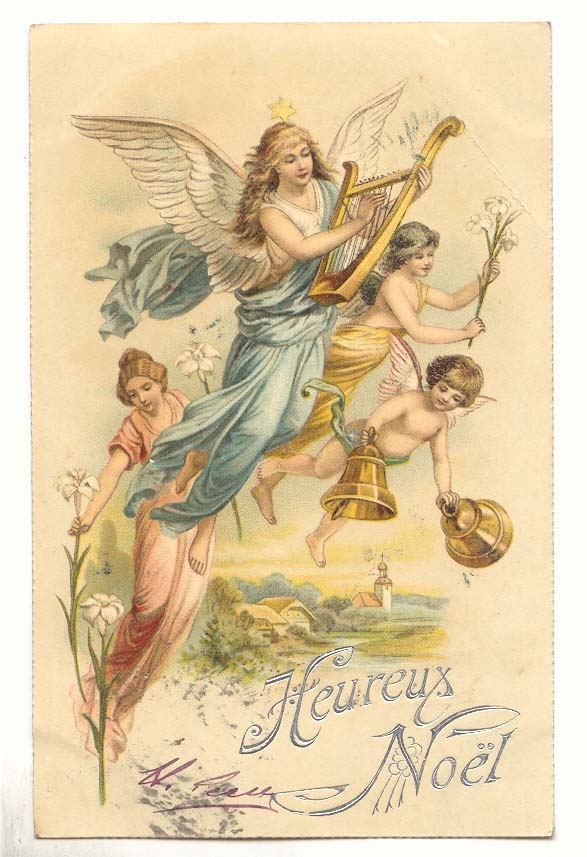 CPA Voeux Heureux Noel Fantaisie