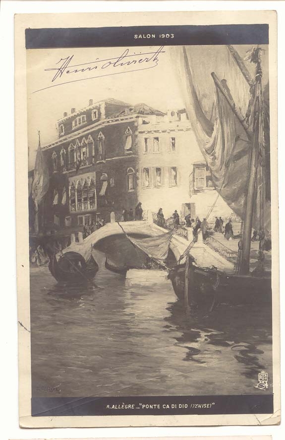 CPA Arts Salon 1903 Peinture R Allegre Ponte Ca Di Dio (venise)