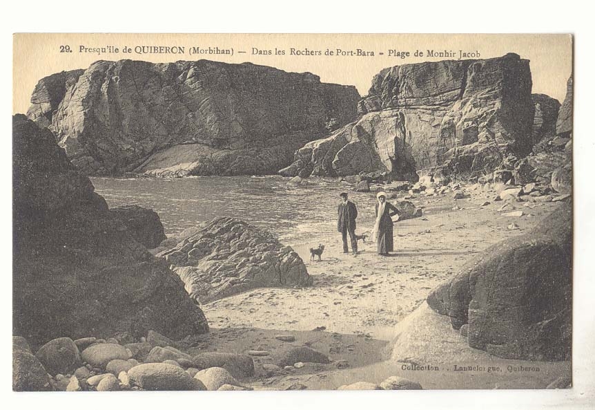 Presqu'ile de Quiveron CPA Dans les rochers de Port Bara Plage de Monhir Jacob