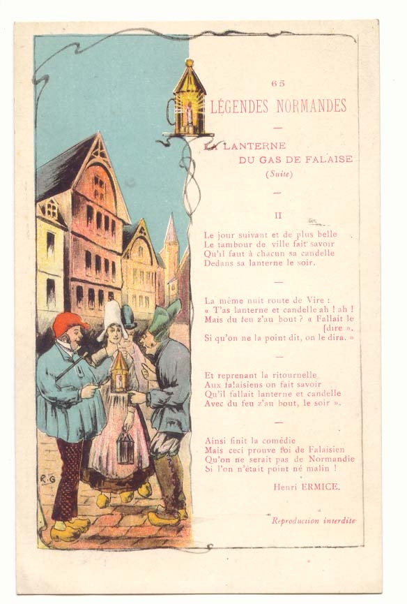CPA Les legendes normandes La lanterne du gas de Falaise