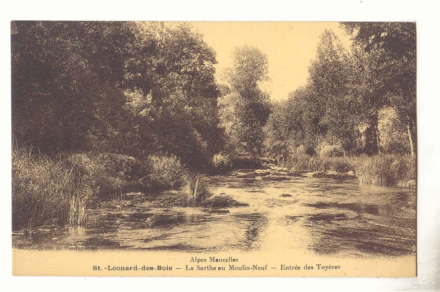 Saint leonard des Bois CPA La Sarthe au Moulin neuf Entree des Toyeres