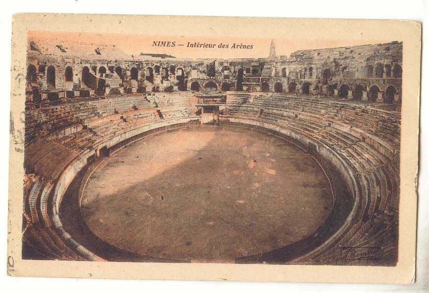 Nimes CPA Les arenes vue interieure