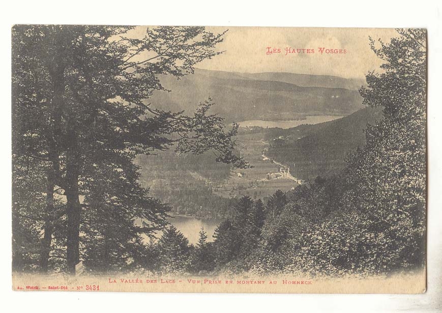 Les hautes Vosges CPA La vallee des lacs Vue prise en montant au Hoheneck